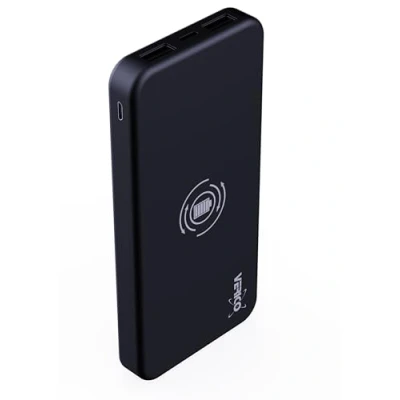 Abbildung von VERICO Power Bank Plus Air V2 Wireless, 10000 mAh, schwarz, Eingang: 1 x Micro USB, USB C, Ausgang : Type A 2 + C
