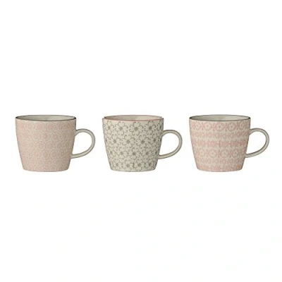 Abbildung von Bloomingville Tasse Cécile Mug, Rose, Stoneware, Keramik, 3er Set, 300 ml, Kaffeetassen, Teetassen, skandinavisches Design, Rose