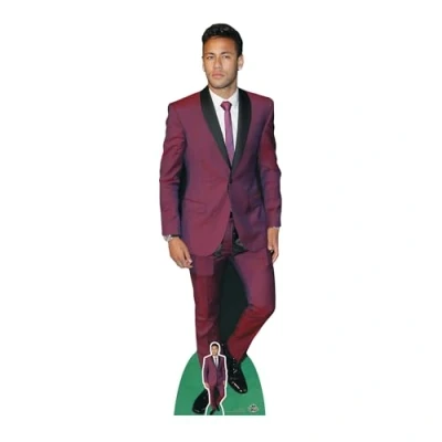 Abbildung von STAR CUTOUTS Neymar Karton Ausschnitt in Lebensgröße mit gratis Mini Tischplatte