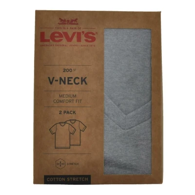 Abbildung von Levi ́s 200SF V Neck T Shirt 2er Pack jet black S