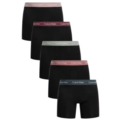 Abbildung von Calvin Klein Underwear Boxer Brief 5 PACK Cotton Stretch Boxerbriefs, Herren, Größe: Small, Black
