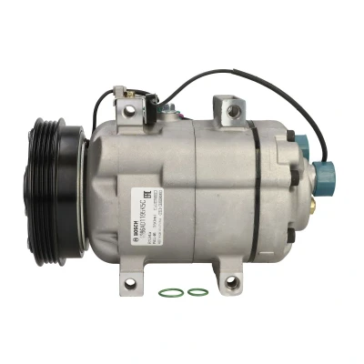 Abbildung von BOSCH 1 986 AD1 195 Kompressor 12V PAG 100 R134a mit Montageanleitung, Dichtring AUDI: A4 B5 Avant, Limousine, Cabriolet B4