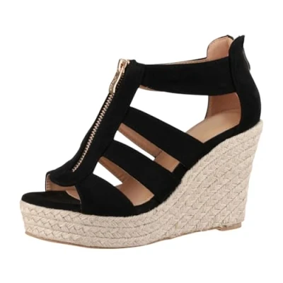 Abbildung von Elara Plateausandalette, Damen, Größe: 41, Schwarz Schuhe