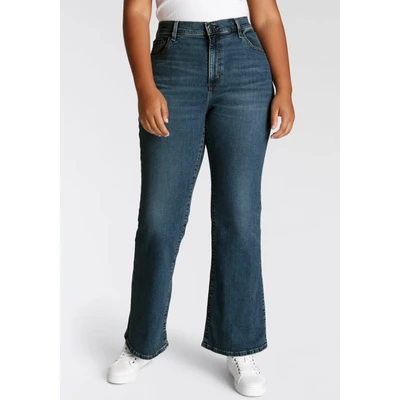 Abbildung von Levi&#039;s plus 726 HIGH RISE Flare Flared Jeans, Damen, Größe: 50x30, Blue wave mid