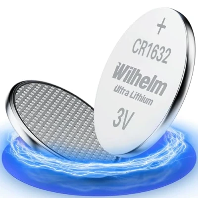Abbildung von 2 x CR1632 CR 1632 WILHELM Lithium Knopfzelle 3V 140 mAh ø16 3,2 mm Batterie DL1632