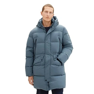 Abbildung von TOM Tailor Daunenmantel, Herren, Größe: Medium, Blau grau