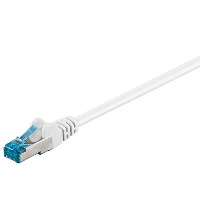 Abbildung von Goobay 92710 CAT 6a PatchKabel, EthernetKabel, doppelt geschirmt, S FTP bis 10000 Mbits, 500 Mhz, halogenfrei Kupfer Kabel, RJ 45 Stecker, vergoldete Kontakte, 1,5m, Weiß
