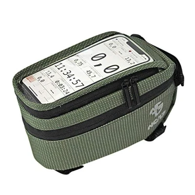 Abbildung von NC 17 Connect Universal Oberrohrtasche DOT / Fahrrad , Smartphonetasche mit Klettverschluss, Staufach und Kabeldurchlass für Smartphones aller gängigen Größen