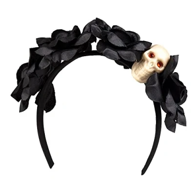 Abbildung von Boland Kostüm Tag der Toten Haarreif Totenkopf, Stimmungsvoller Kopfschmuck für Halloween und Catrina