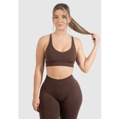 Abbildung von Smilodox Cetrina Scrunch Sportbh mit leichter Stützkraft, Damen, Größe: Medium, Braun