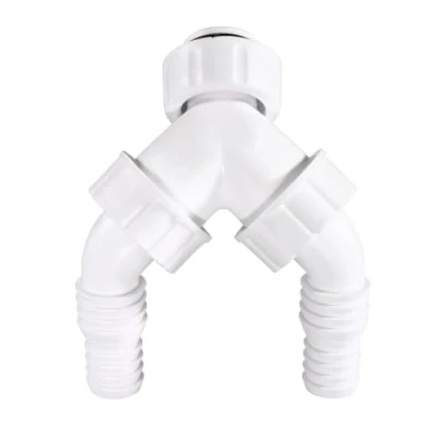 Abbildung von Xavax Dualer Siphonanschluss, für Unterputz Siphon (Anschluss mit Rückschlagventil, Geräteanschlusstülle, Y Anschluss Waschmaschine Geschirrspülmaschine, Adapter Siphon, Anschluss)