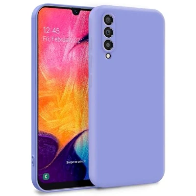 Abbildung von MyGadget Hülle für Samsung Galaxy A50 Zweilagige Handyhülle mit Kameraschutz Cover Innenfutter &amp; Silikon außen Flieder
