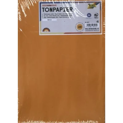 Abbildung von folia 6434 Tonpapier mittelblau, DIN A4, 130 g/qm, 100 Blatt zum Basteln und kreativen Gestalten von Karten, Fensterbildern für Scrapbooking