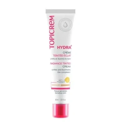 Abbildung von Topicrem Tagescreme Hydra+ Radiance Tinted Creme Medium 40 ml