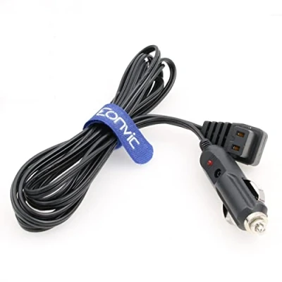 Abbildung von EONVIC 12 V DC Zigarettenanzünder Verlängerungskabel, Mini Kühlschrank Netzkabel, Auto Kühler, Ersatzkabel für Kühlbox, Kühlschrank, Mobicool, NFA (rechtwinklig, 3 m)