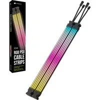 Abbildung von CORSAIR iCUE ARGB PSU Kabelbinder 2X 200mm LED Streifen 100 RGB LEDs pro Passt zu Jedem Kabel Motherboard 5V Steuerung Schwarz
