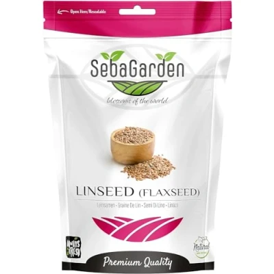 Abbildung von Seba Garden Leinsamen/Flaxsamen 1 kg, Premiumqualität, frisch geerntet, reich an Omega 3 Fettsäuren und Ballaststoffen, verpackt in wiederverschließbarem Beutel, gentechnikfrei, Keto &amp; Paleo