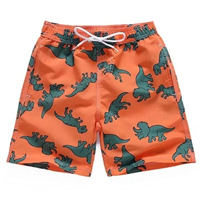 Abbildung von FedMois Jungen Badeshorts Schnelltrocknend Kinder Badehose Schwimmshorts, Dinosaurier, 13 14 Jahre (Gr. 164)