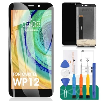 Abbildung von Ersatz Touch Digitalisierer Set für Oukitel WP12 Pro LCD Display (Schwarz, ohne Rahmen)