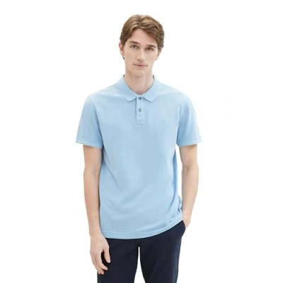 Abbildung von TOM Tailor MIT LOGO Stickerei Poloshirt, Herren, Größe: 3XL, Washed out middle blue