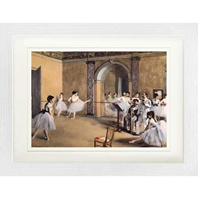 Abbildung von 1art1 Edgar Degas Poster Ballettsaal Der Oper In Rue Peletier, 1872 Gerahmtes Bild Mit Edlem Passepartout Wand Bilder Im Bilderrahmen 40x30 cm