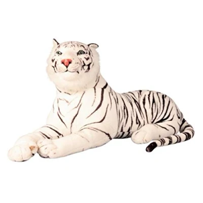 Abbildung von Weisser Tiger XXL Plüschtier 110 cm Kuscheltier 1,70m Gesamtlänge Raubkatze Weiss Stofftier