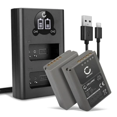 Abbildung von CELLONIC 2X BLN 1 Akku kompatibel mit Olympus OMD EM1, EM5 Mark 2, Pen EP5, BCN1, BLN1 7.4V 1140mAh + Dual Ladegerät