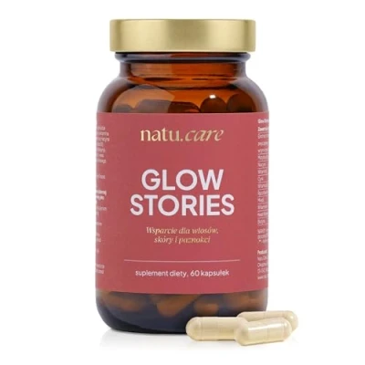 Abbildung von natu.care Biotin Nahrungsergänzungsmittel Glow Stories für Haut, Nägel, Haare 60 Kapseln, 39 g mit Niacin, Vitamin E, Zink, B6, Kieselerde, Haar Vitamine, Gegen Haarausfall Frau