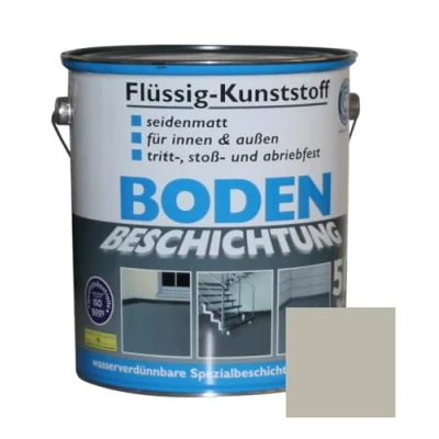 Abbildung von Dynamic24 Flüssig Kunststoff 5L Bodenbeschichtung 50m² Betonfarbe Beton Beschichtung Boden Estrich Farbe Halle Estrichfarbe Bodenfarbe für innen und außen Keller Terrasse Kellerboden Zementgrau