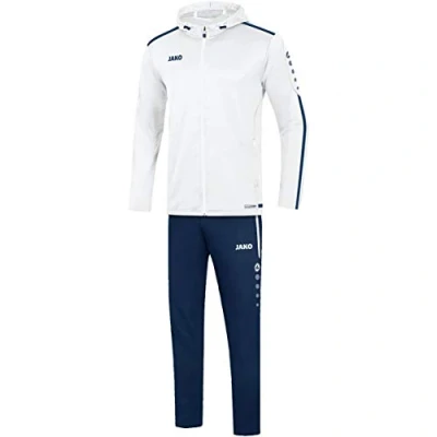 Abbildung von JAKO Herren Präsentationsanzug Striker 2.0 mit Kapuze, weiß/marine, 3XL, M9619