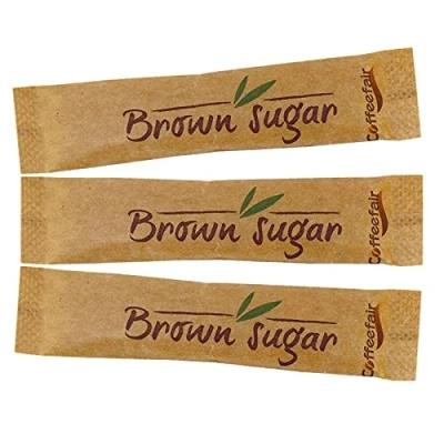 Abbildung von Coffeefair Braune Rohrzuckersticks 100 x 4g Zucker, Rohrzucker Sticks