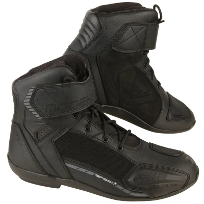 Abbildung von Modeka Kyne Stiefel schwarz / dunkelgrau Motorradstiefel (Packung, Antistatische und Öl Benzinfeste Sohle)