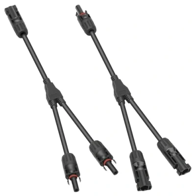 Abbildung von Dongge 50A Hochstrom Solarkabel Y Verteiler 1 Paar Solarpanele 1Y2 10AWG Stecker Photovoltaikkabel verwendet für Solarsystem Plug in