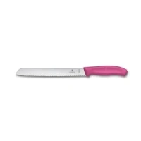 Abbildung von Victorinox, Swiss Classic, Profi Brotmesser, Extra Scharfe Klinge, Wellenschliff, 21 cm, Robuster Kunststoffgriff, Rostfreier Stahl, pink