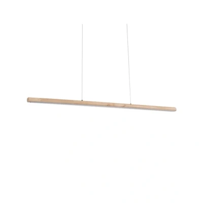 Abbildung von Lucande LED Hängeleuchte Maruta, Holz, Balken, 120 cm, 3000K
