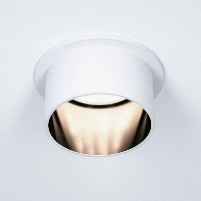 Abbildung von Paulmann 93376 LED Einbauleuchte Gil 3 Step Dim rund incl. 1x6 Watt dimmbar Weiß matt, Schwarz matt Einbaustrahler Aluminium Spot 2700 K Coin