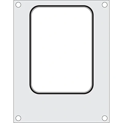 Abbildung von HENDI Matrize für Versiegelungsmaschine 330005, Schwarze Silikondichtung, geeignet z.B. ein Behälter von 187x137mm, Aluminium