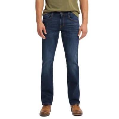 Abbildung von MUSTANG Jeans Herren Stretch Oregon Bootcut Jeanshose Hose Denim, Größe:W 36 L 32, Farbe:Dark Blue Denim (982)