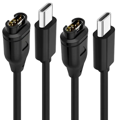 Abbildung von USB C Ladekabel Kompatibel mit Garmin UHR Fenix 5 5S 5X Plus 6 6S 6X Pro 7 7S 7X,Forerunner 745 935 945 45 45S 245 Music,Instinct,Approach S10 S40 S60 S12 S42,Vivoactive 3 4 4S Venu 2 Stücke