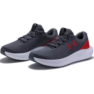 Abbildung von Under Armour Herren UA Charged Surge 4 Laufschuhe, Castlerock/Red/Red, 39 EU