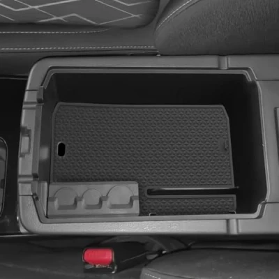Abbildung von YEE PIN Mittelkonsole kompatibel Mit Mitsubishi Eclipse Cross 2018 2022 (Automatic &amp; Electronic Brake) 2019 2020 Handschuhfach für Armlehne Organizer Aufbewahrungsbox Rutschfestermatte
