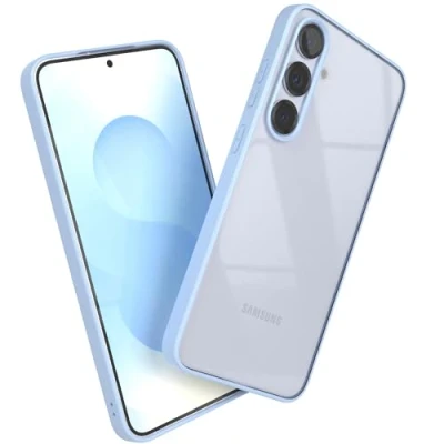 Abbildung von EAZY CASE Clear Hybrid Bumper Hülle kompatibel mit Galaxy S25 Plus, Handyhülle Ultra Aufprallschutz, Stoßfest und Kratzfest, dünne Schutzhülle Kameraschutz, Handy Case, Lila