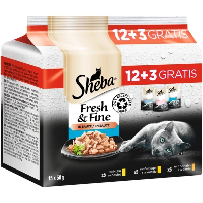 Abbildung von Portionsbeutel Multipack &quot;Fresh &amp; Fine&quot; in Sauce 12 x 50g + 3
