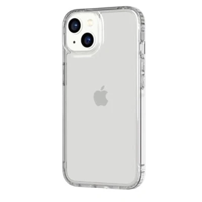 Abbildung von tech21 Evo Clear Hülle für iPhone 15 Plus, Transparent, Einfache Telefonhülle, Biologisch abbaubar, 12x Militärniveau Fallschutz: 3,6m