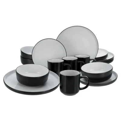 Abbildung von CreaTable Kombiservice Nordic Cool Black 16 tlg (16 tlg), Steinzeug