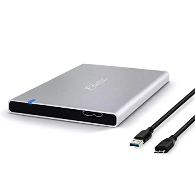 Abbildung von Fantec ALU7MMU3 Externes Festplattengehäuse (für 6, 35 cm (2, 5 Zoll) SATA Festplatte oder SSD, Unterstützt III 6G Festplatten und Usap, USB 3.0 SuperSpeed Anschluss, Aluminium Gehäuse) Silber