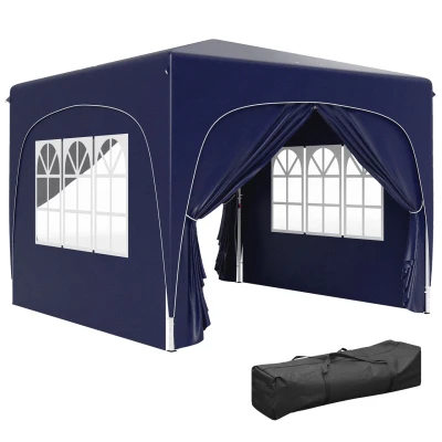 Abbildung von Outsunny Pavillon 3x3m wasserabweisend Stabil Winterfest Pop up Faltpavillon