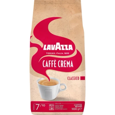 Abbildung von Lavazza, Caffè Crema Classico, Arabica &amp; Robusta Kaffeebohnen, Ideal für Espressomaschinen, mit Aromanoten von Getrockneten Früchten, Starker Geschmack, Intensität 7/10, Mittlere Röstung, 1 Kg
