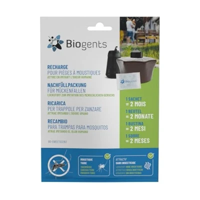 Abbildung von Biogents BG Sweetscent Mücken Lockstoff I 3er Pack zur Anlockung der Asiatischen Tigermücke &amp; Dengue Mücke in Mosquitaire Mückenfalle kompatibel mit Anderen Mückenfallen, 10536 3, Silber