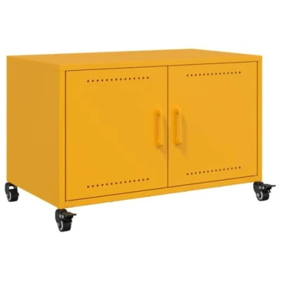 Abbildung von vidaXL TV Schrank Senfgelb 68x39x43,5 cm Kaltgewalzter Stahl